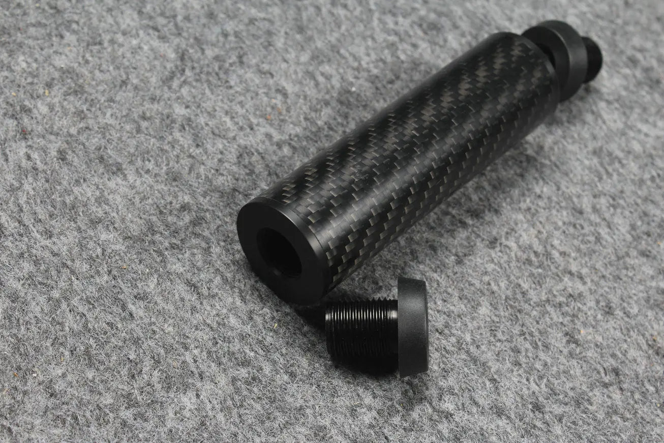 carbon fiber extension 2", 3”, 4", 8" extender fits on uni-loc cartridge system predator cues