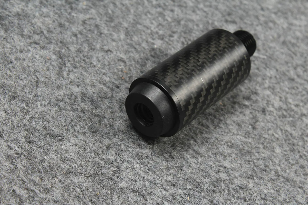 carbon fiber extension 2", 3”, 4", 8" extender fits on uni-loc cartridge system predator cues