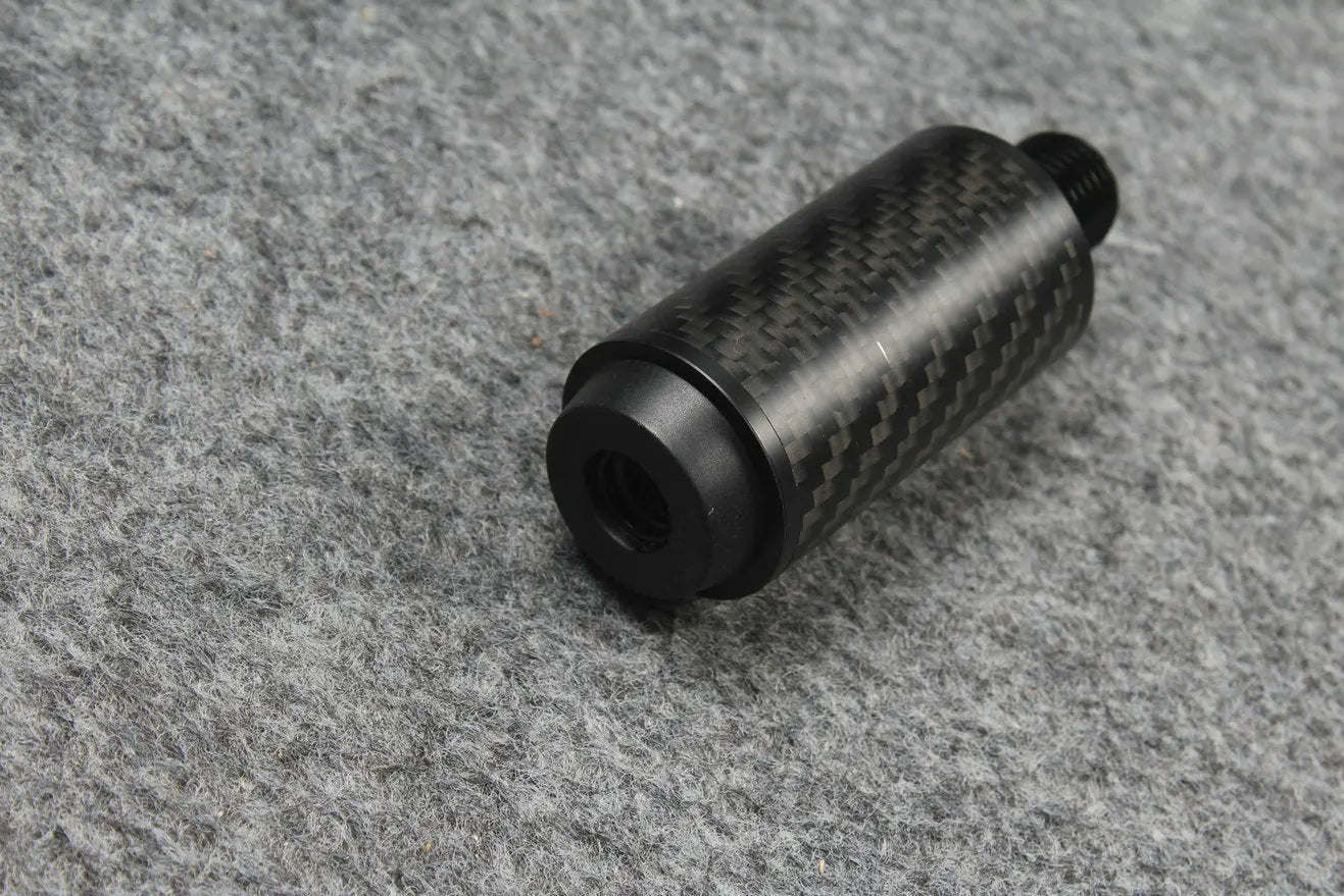 carbon fiber extension 2", 3”, 4", 8" extender fits on uni-loc cartridge system predator cues
