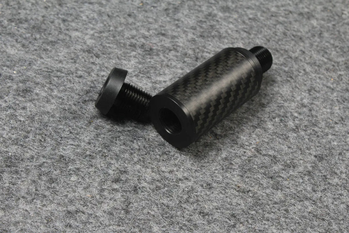 carbon fiber extension 2", 3”, 4", 8" extender fits on uni-loc cartridge system predator cues