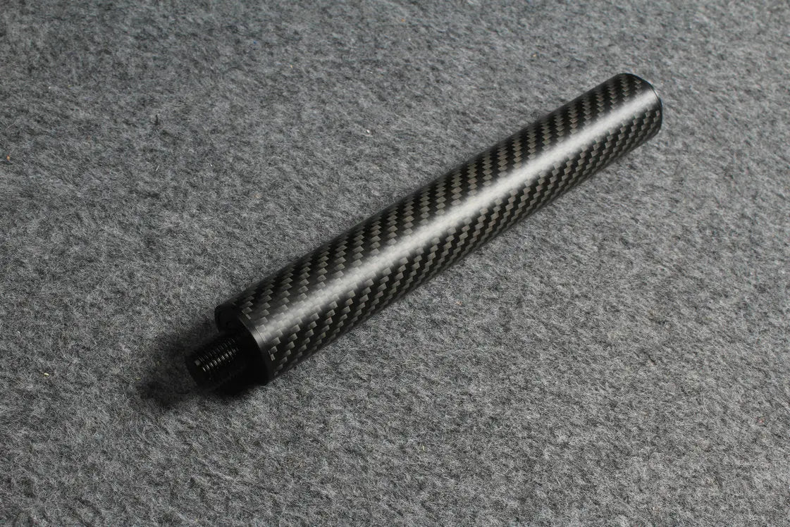 carbon fiber extension 2", 3”, 4", 8" extender fits on uni-loc cartridge system predator cues