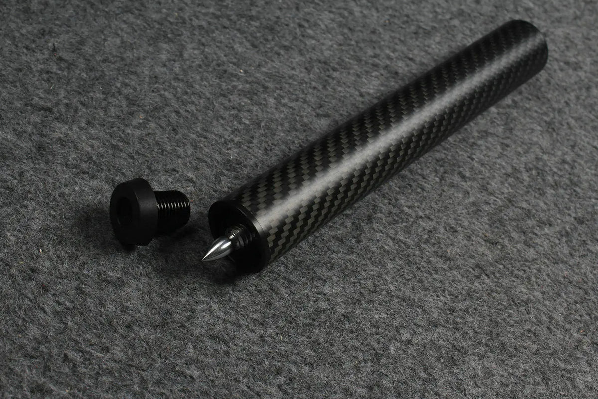 carbon fiber extension 2", 3”, 4", 8" extender fits on uni-loc cartridge system predator cues
