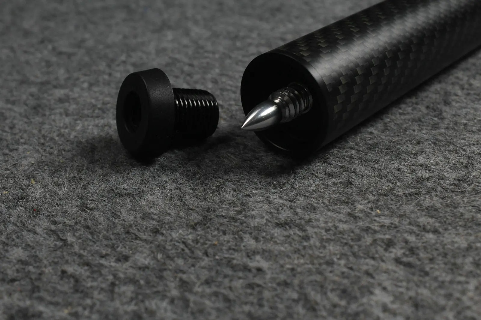 carbon fiber extension 2", 3”, 4", 8" extender fits on uni-loc cartridge system predator cues