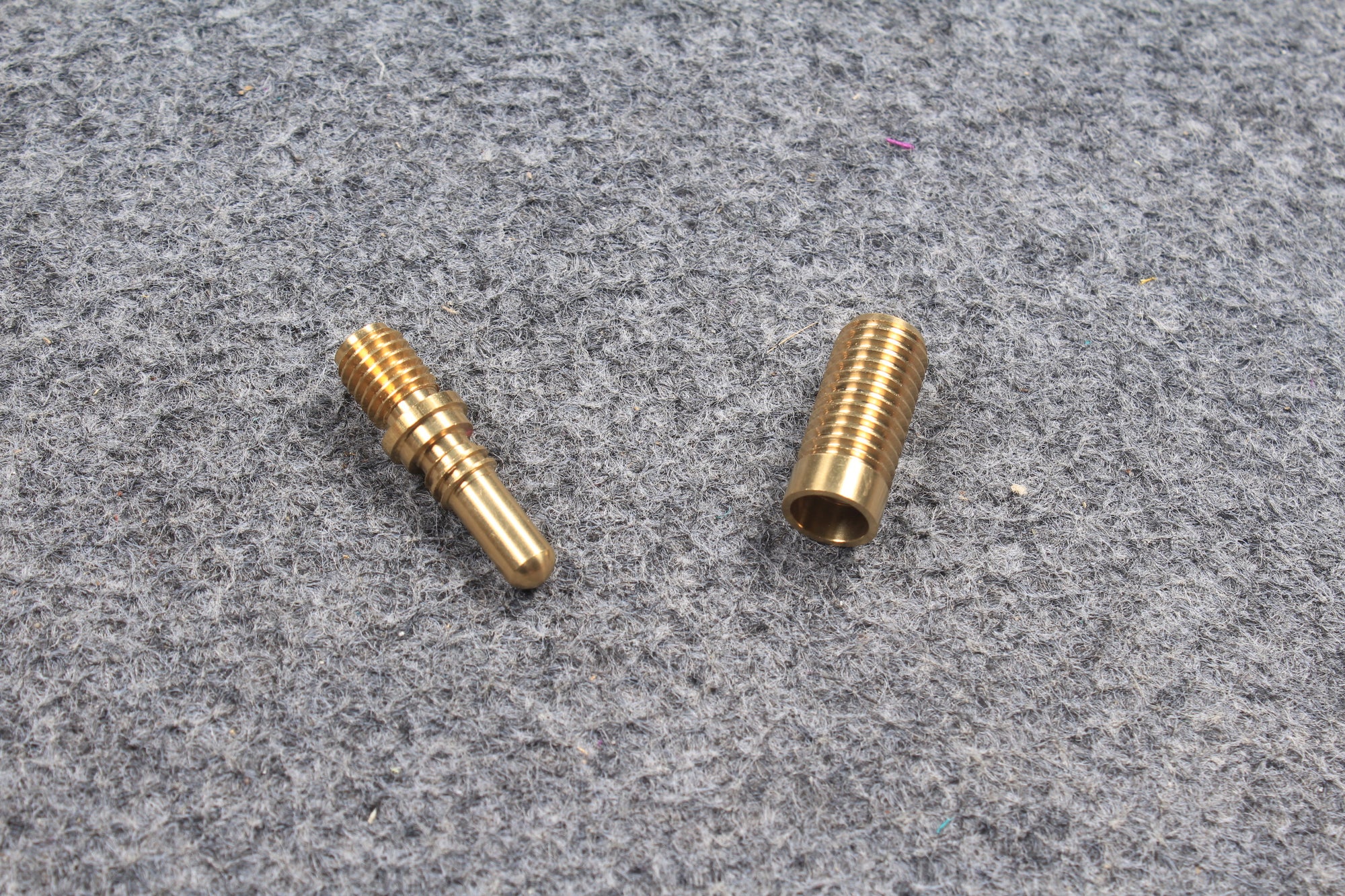 cue butt end joint brass pin and socket for trevor white mini butt or extension