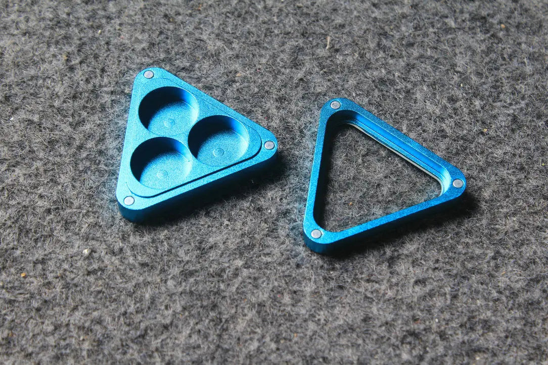aluminium alloy magnetic triangle cue tip storag box