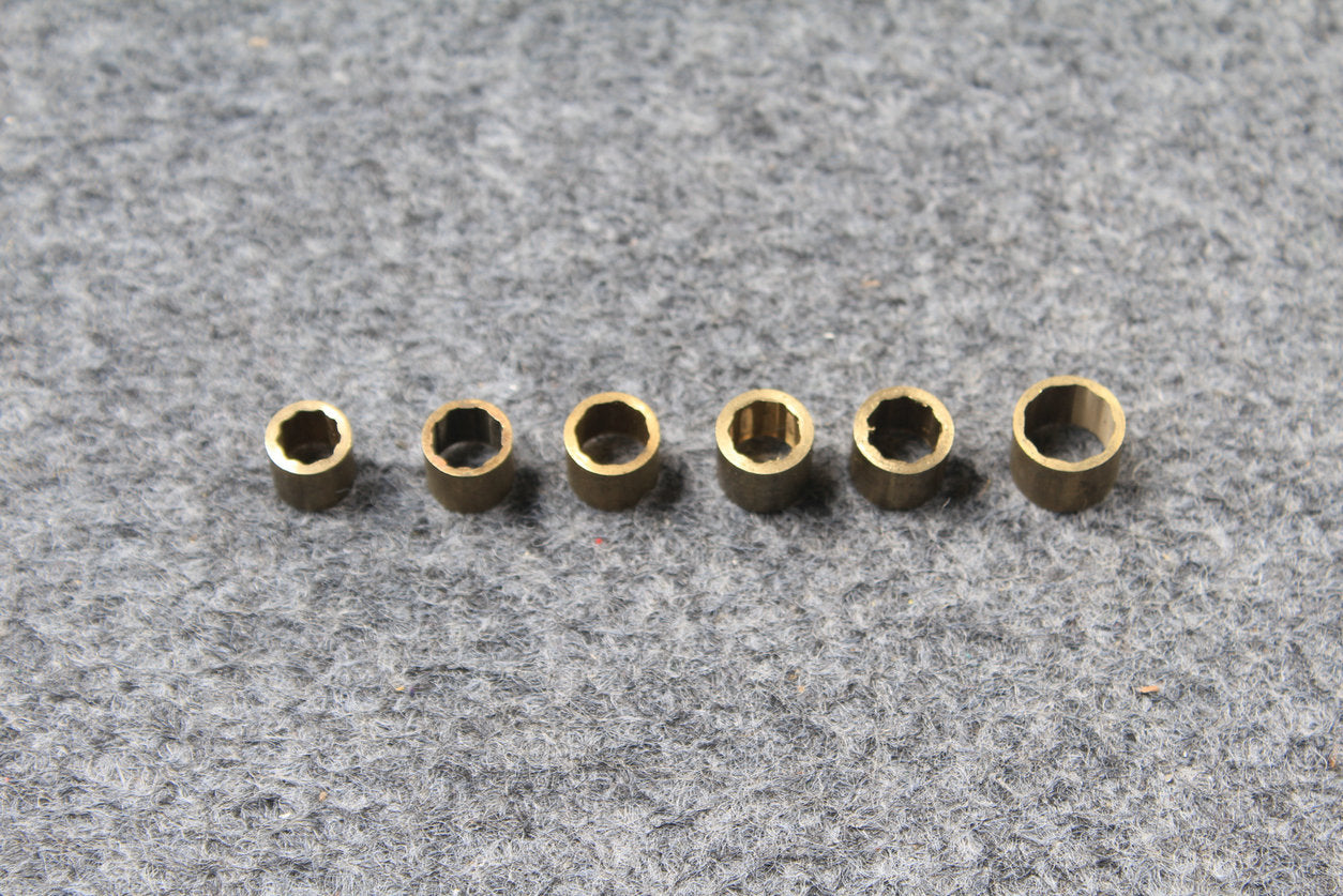 brass ferrules for snooker / pool cues various size with octagonal internal threaded