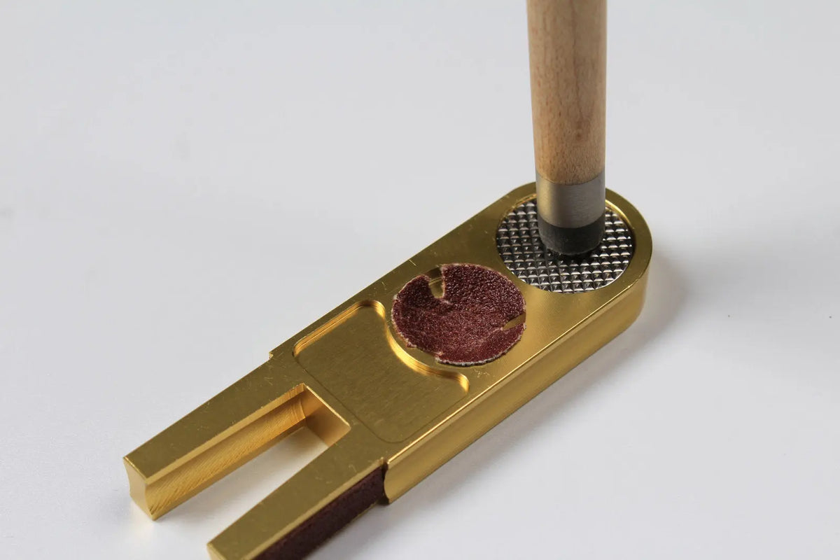muti-functional u-shape billiards pool cue tip trimmers burnisher repairer tool