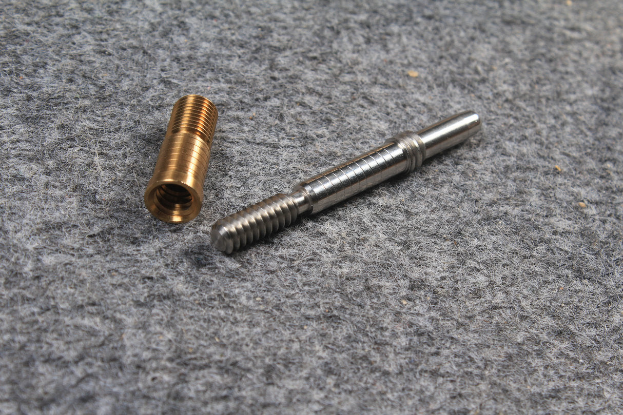 uniloc 303 s.s joint pin & 7/16-20 brass insert-highly polished
