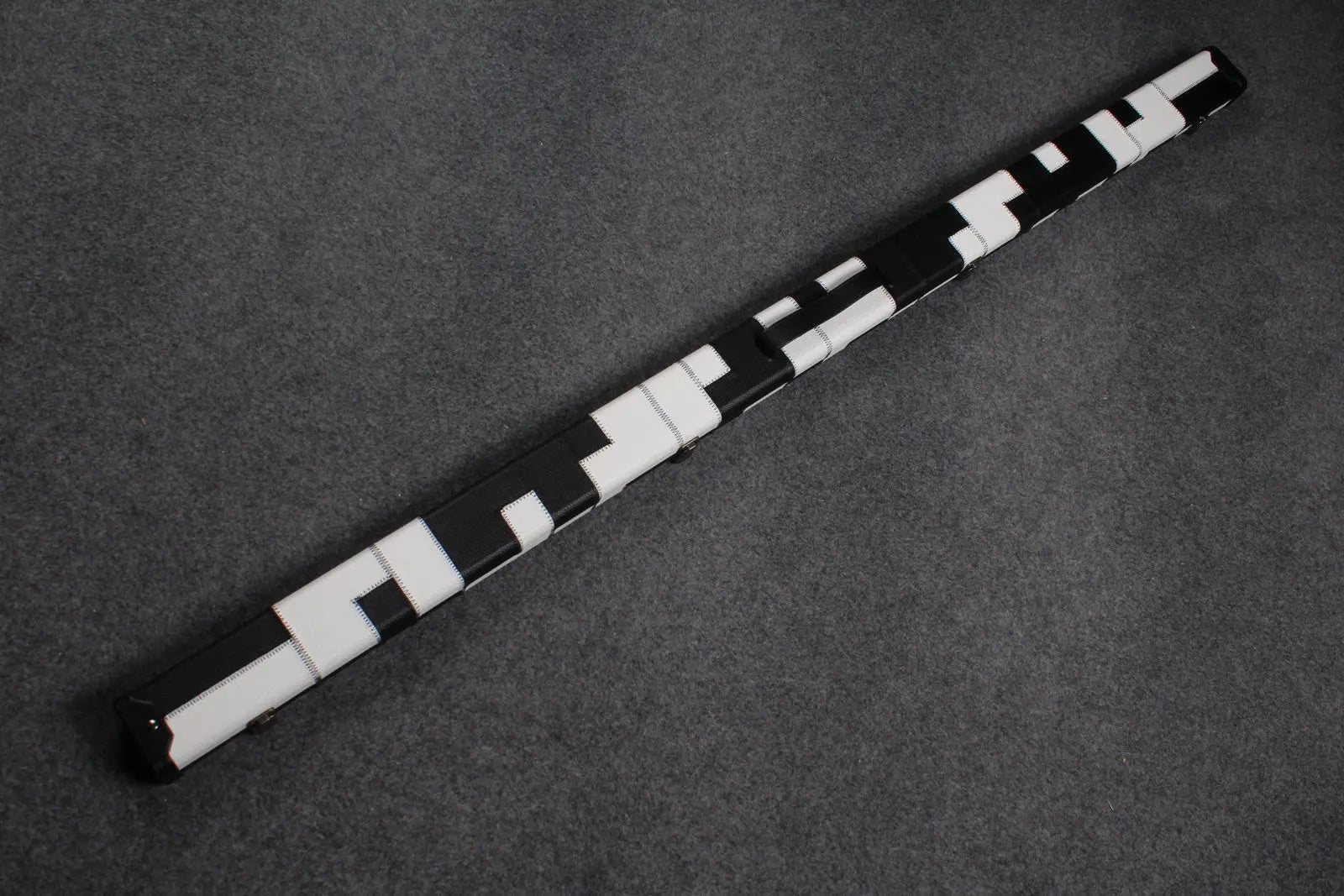 1 piece patchwork snooker cue case with 2 slots
