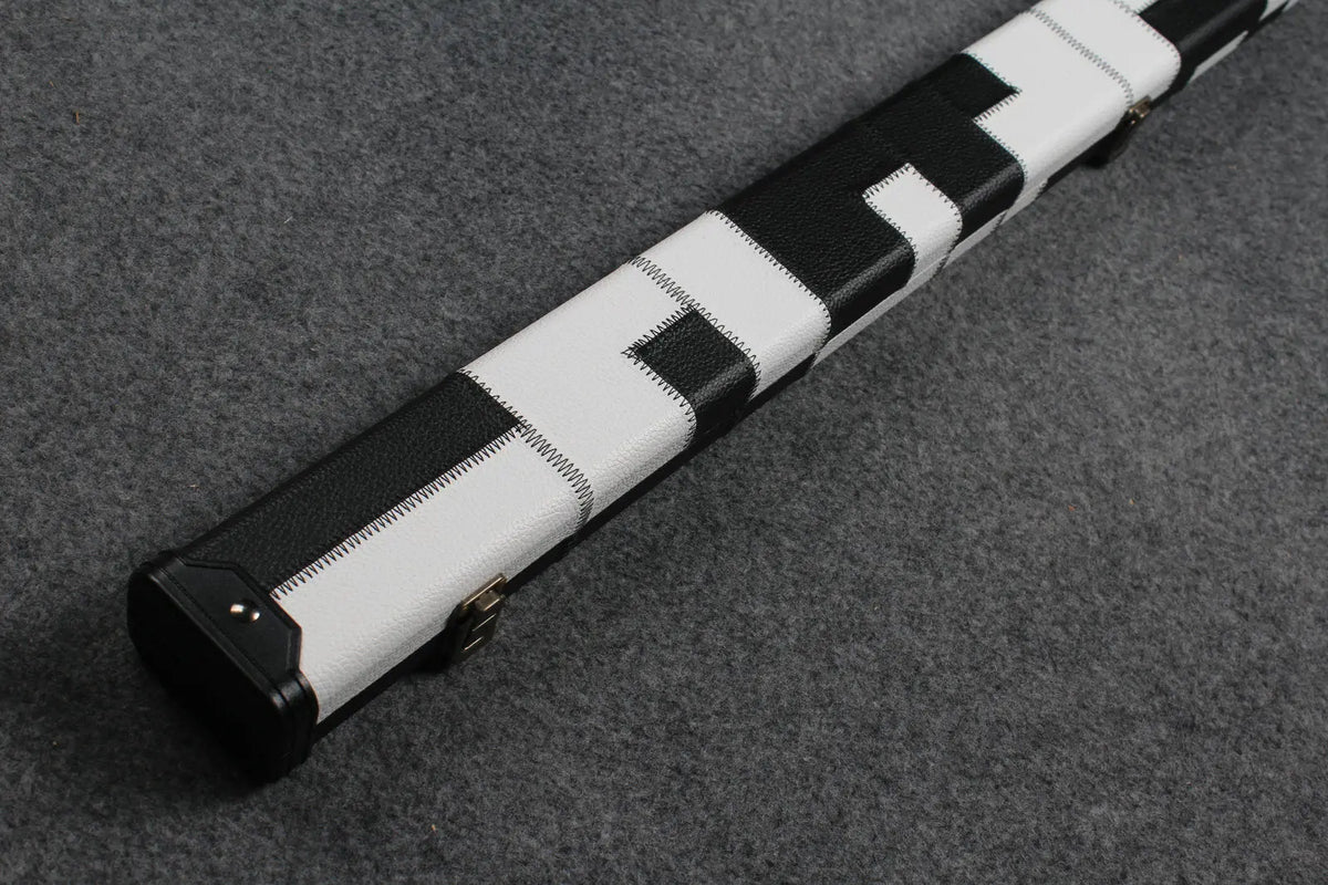1 piece patchwork snooker cue case with 2 slots