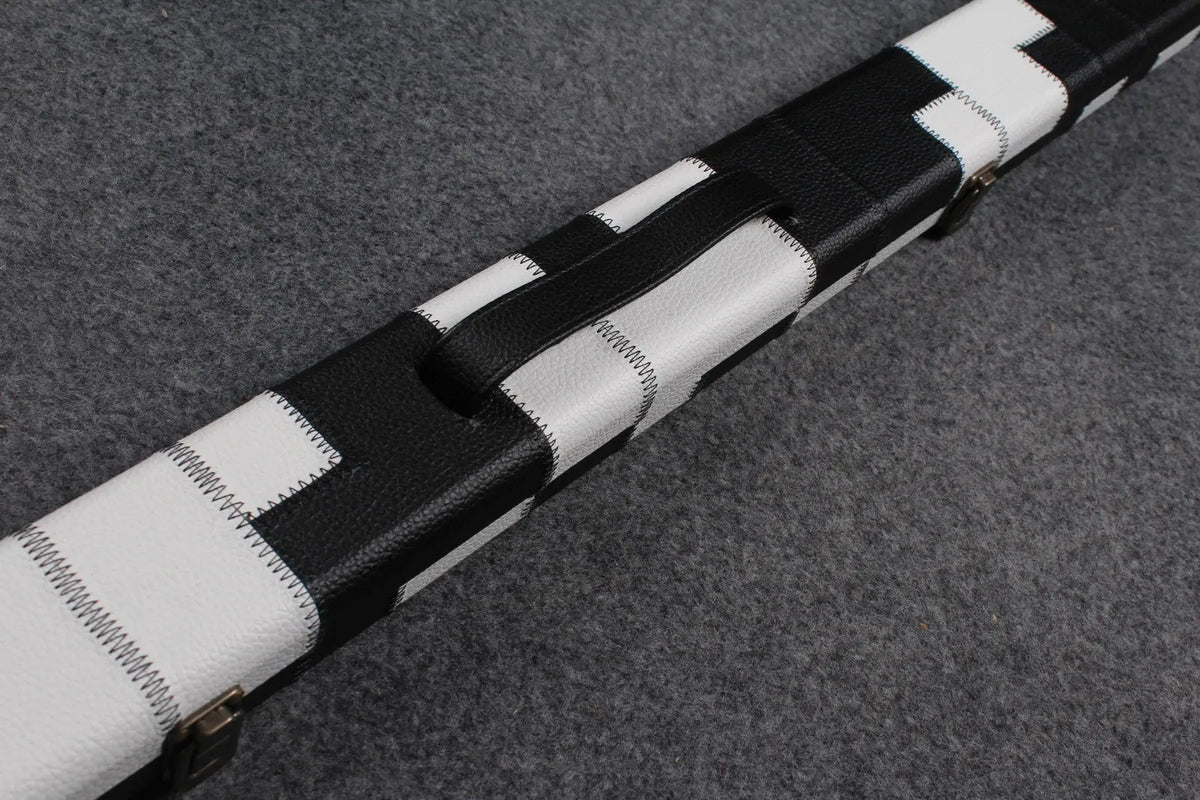 1 piece patchwork snooker cue case with 2 slots