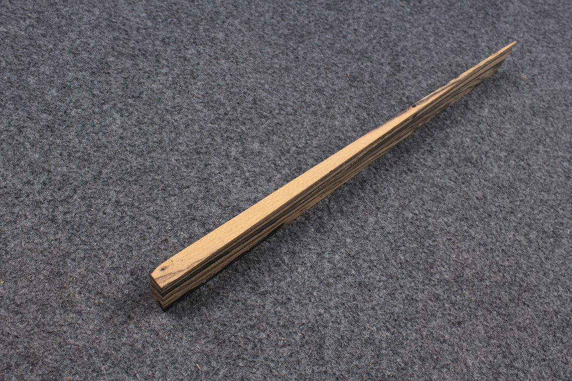 black & white ebony / pale moon exotic wood splices snooker cue butt splices