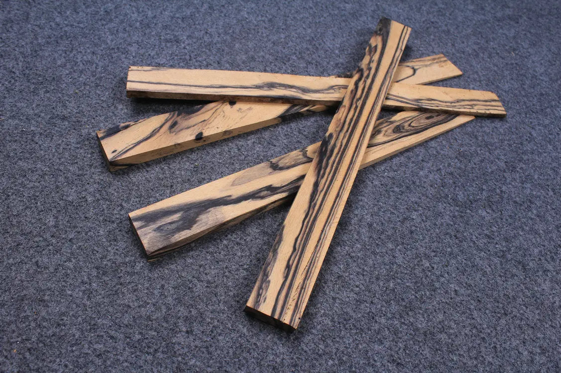 black & white ebony / pale moon exotic wood splices snooker cue butt splices