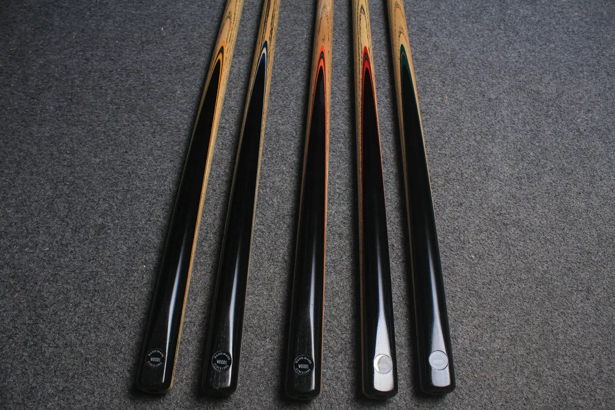 1 piece handmade ash english pool cue - variant length , variant tip size WOODS CUES