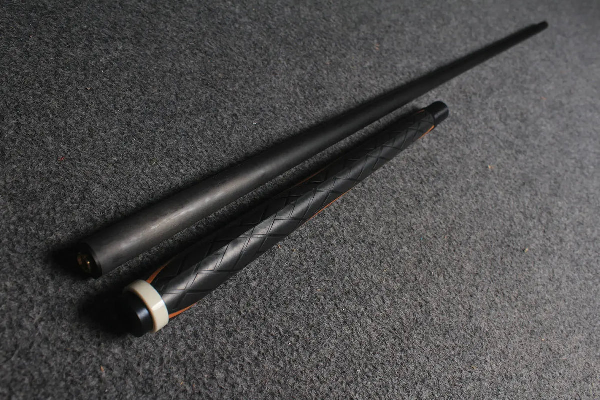 carbon shaft billiards cue jump cue stick rubber wrap little monster