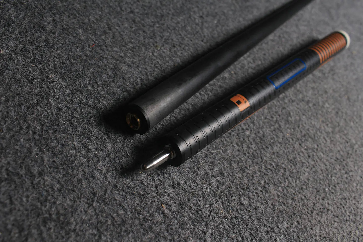 carbon shaft billiards cue jump cue stick rubber wrap little monster