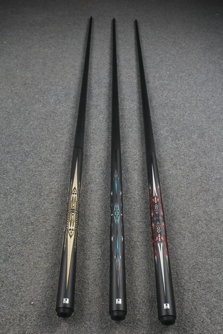 3/4 joint carbon fiber shaft chinese 8ball cue Medieval series WOODS