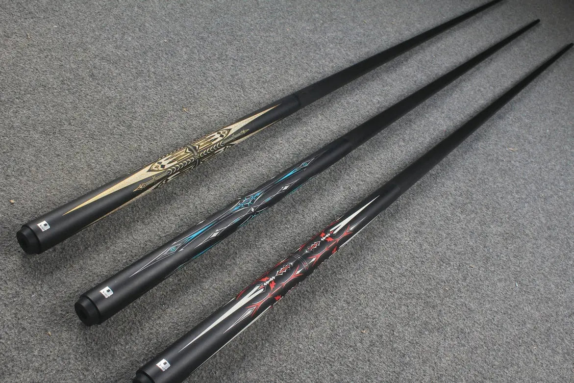 3/4 joint carbon fiber shaft chinese 8 ball pool cue Medieval series little monster