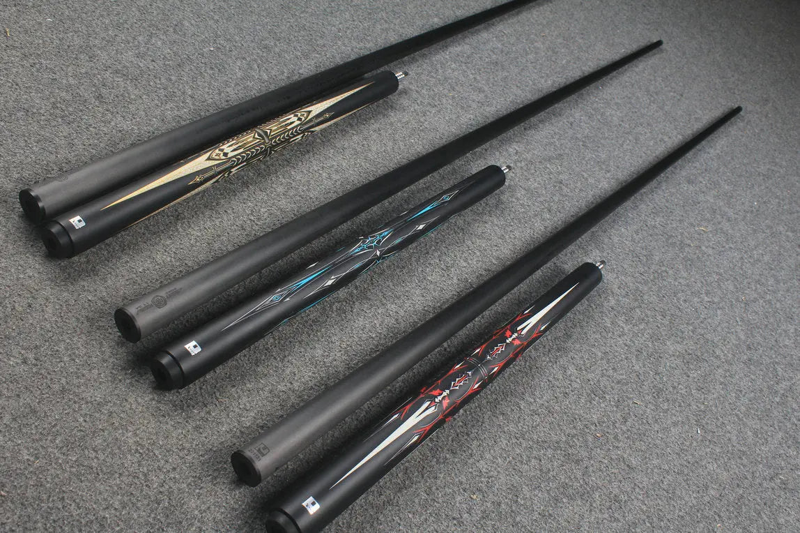 3/4 joint carbon fiber shaft chinese 8 ball pool cue Medieval series little monster