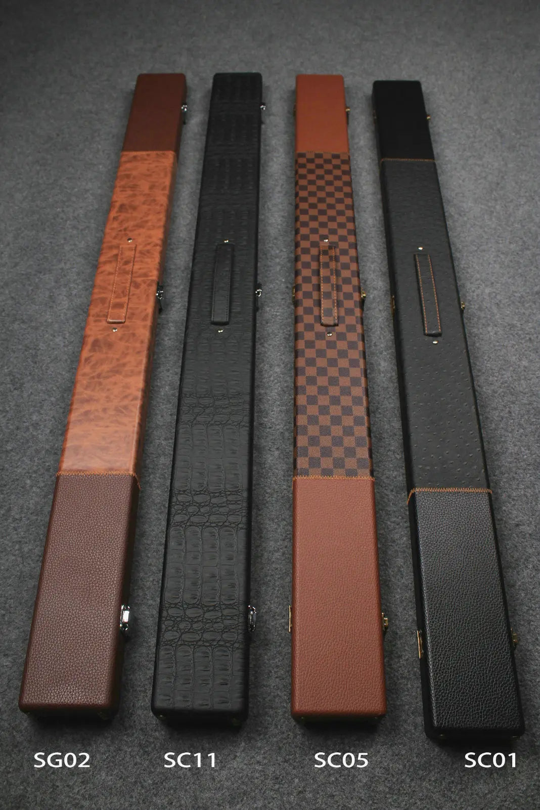 3/4 snooker cue case with 3 slots