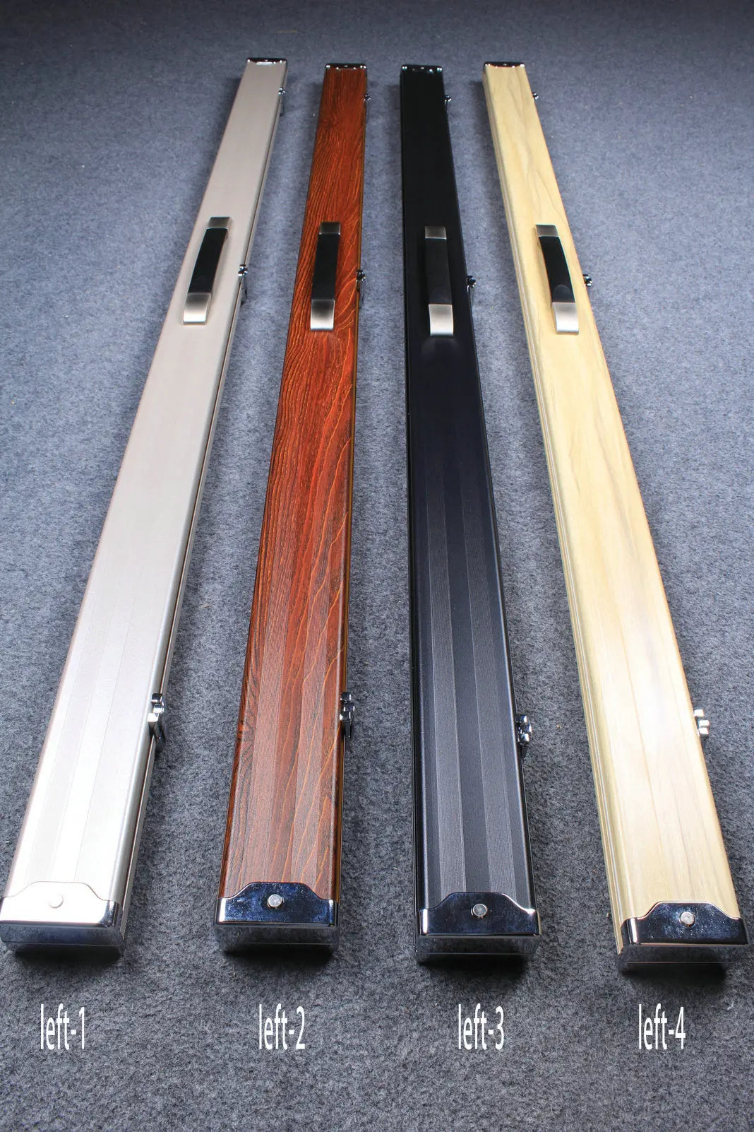 deluxe one piece aluminium cue case with 2 slots for 60" cue