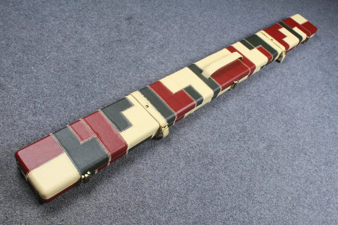 handmade 3 compartments quality wide 3/4 cue case