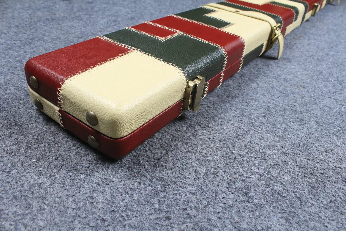 handmade 3 compartments quality wide 3/4 cue case