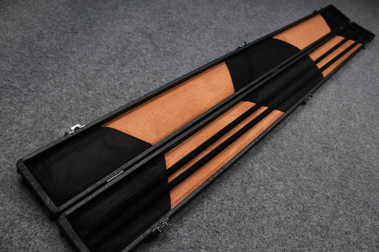 Funky Chalk 42 Inch BLACK Hard Junior Kids Snooker Pool Cue Case With Batten Interior Suitable For 42 Inch 2pc Cues