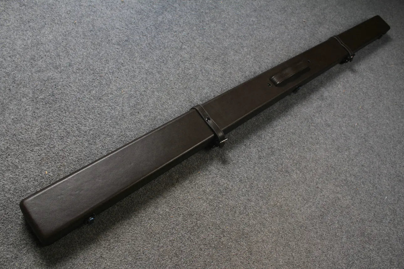 1 piece genuine leather snooker cue case with 2 slots
