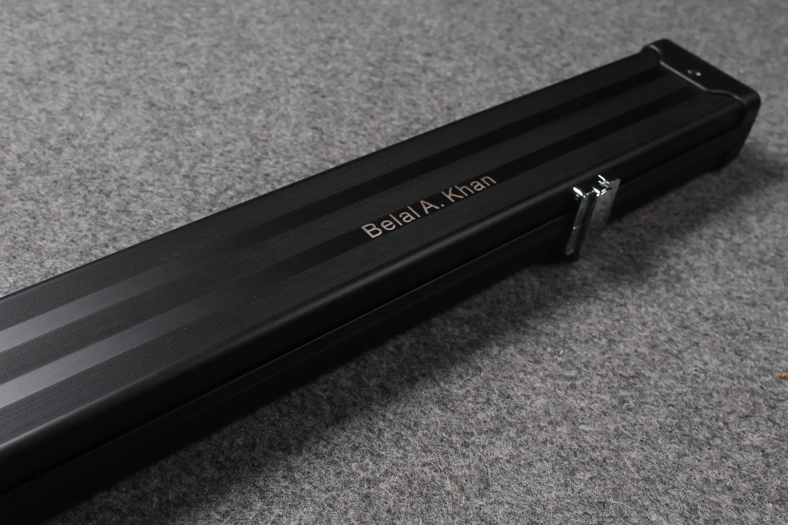 woods personalised cue / case - plate laser engraving printing service