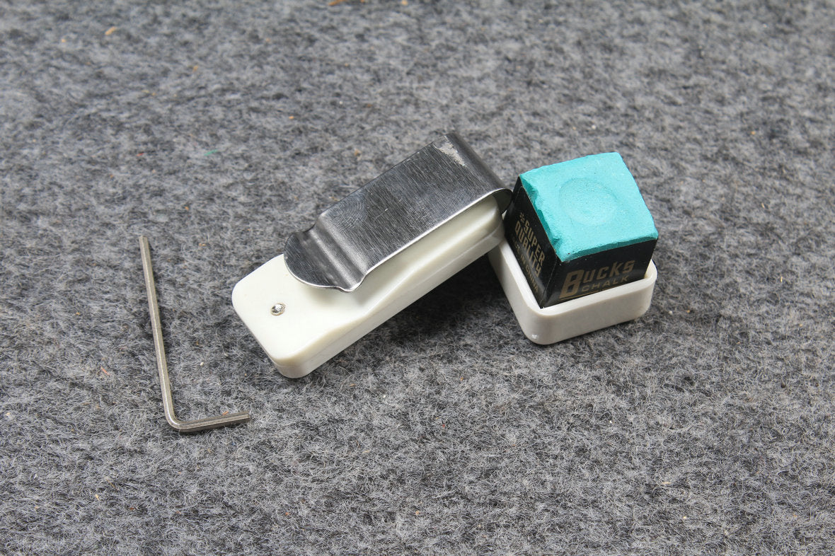MAGNETIC SNOOKER / POOL CUE CHALK HOLDER WITH BELT CLIP