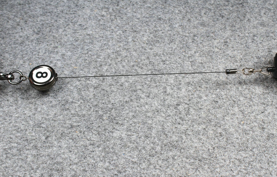 8 ball retractable chalk holder with belt clip