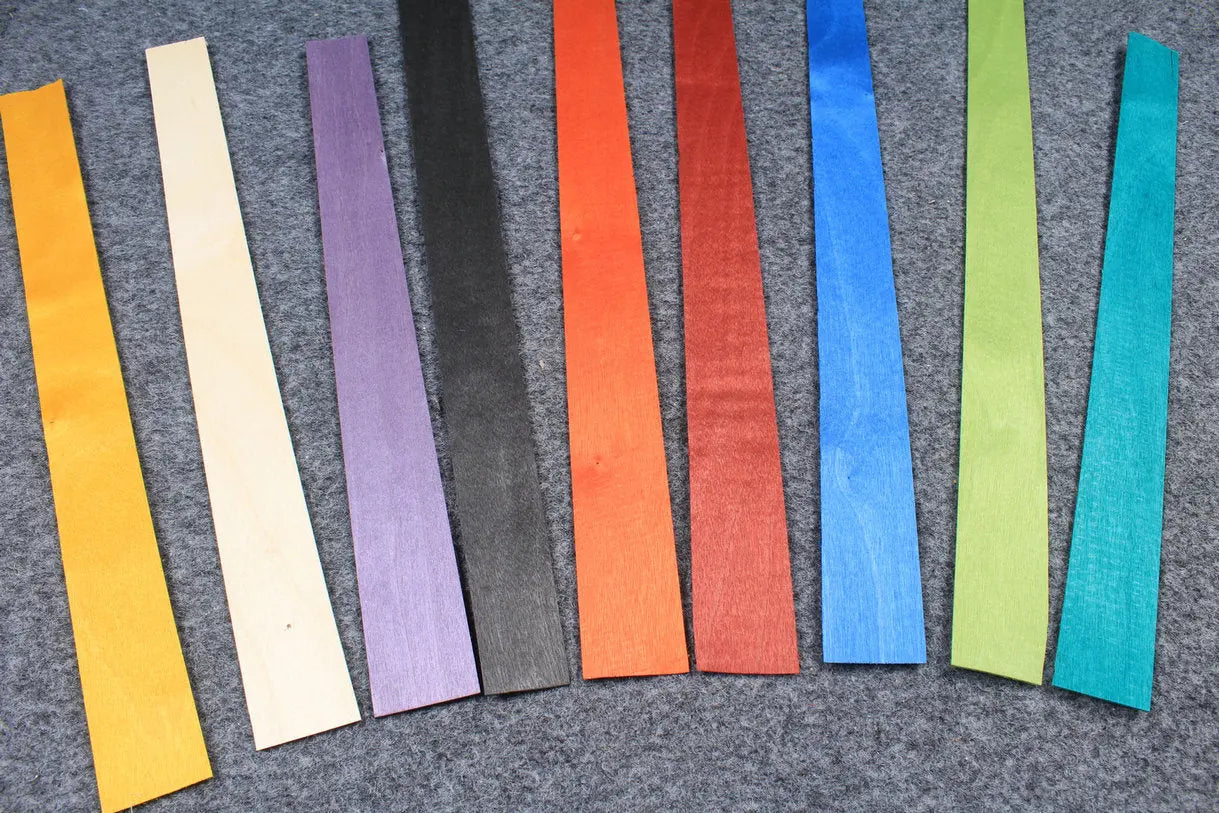 various colored veneers for cue making - 0.9 mm thickness WOODS CUES