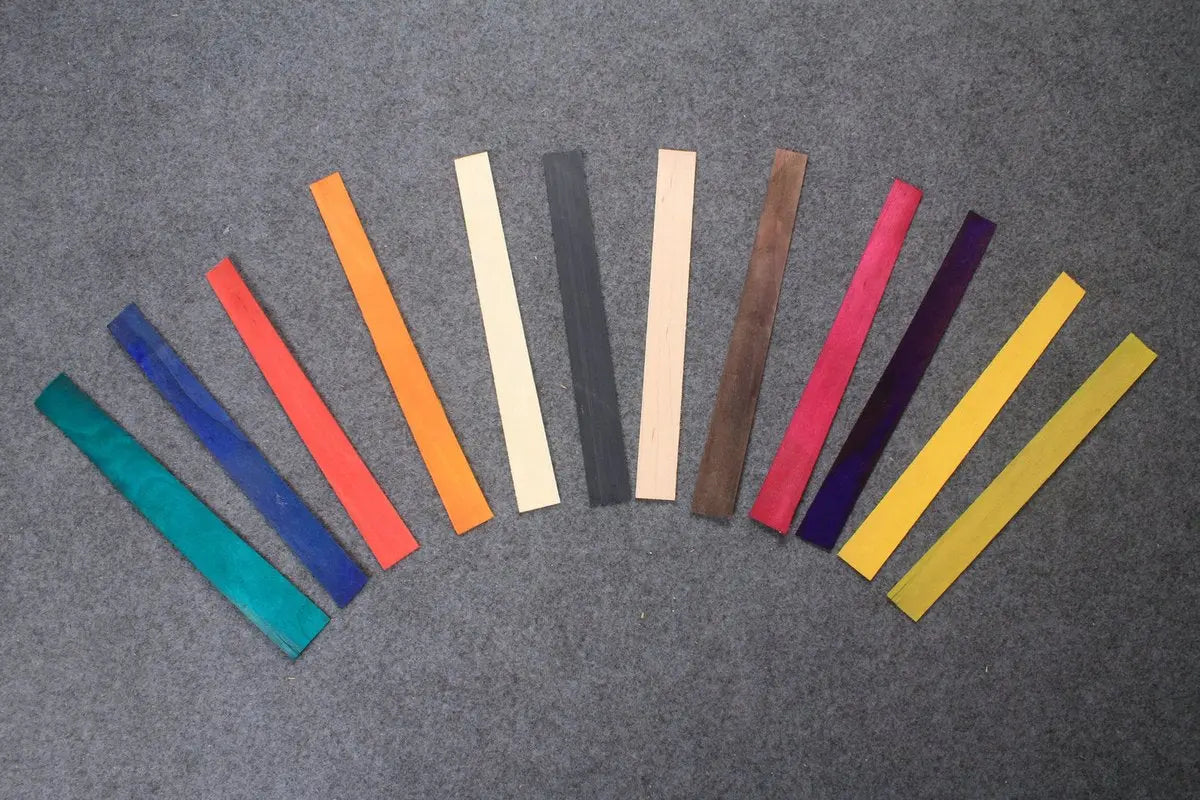 various colored veneers for cue making -0.6 mm thickness