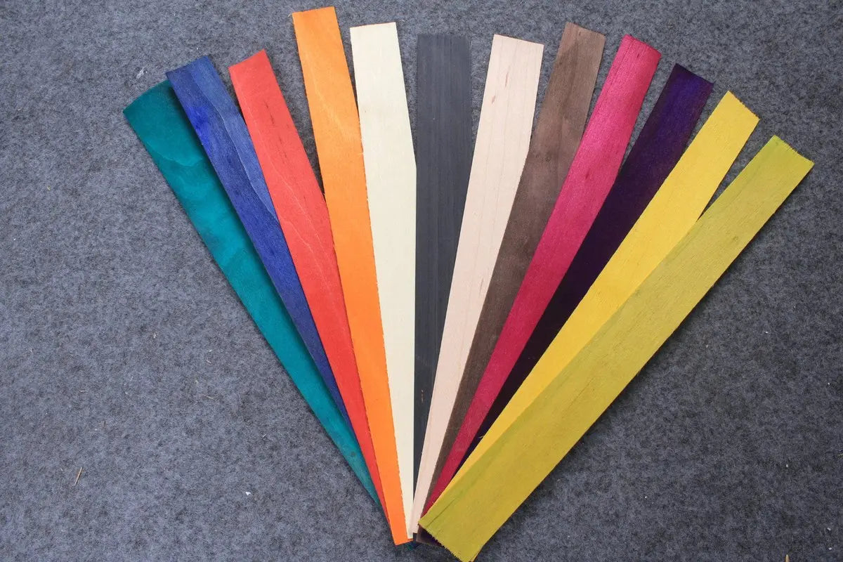 various colored veneers for cue making -0.6 mm thickness