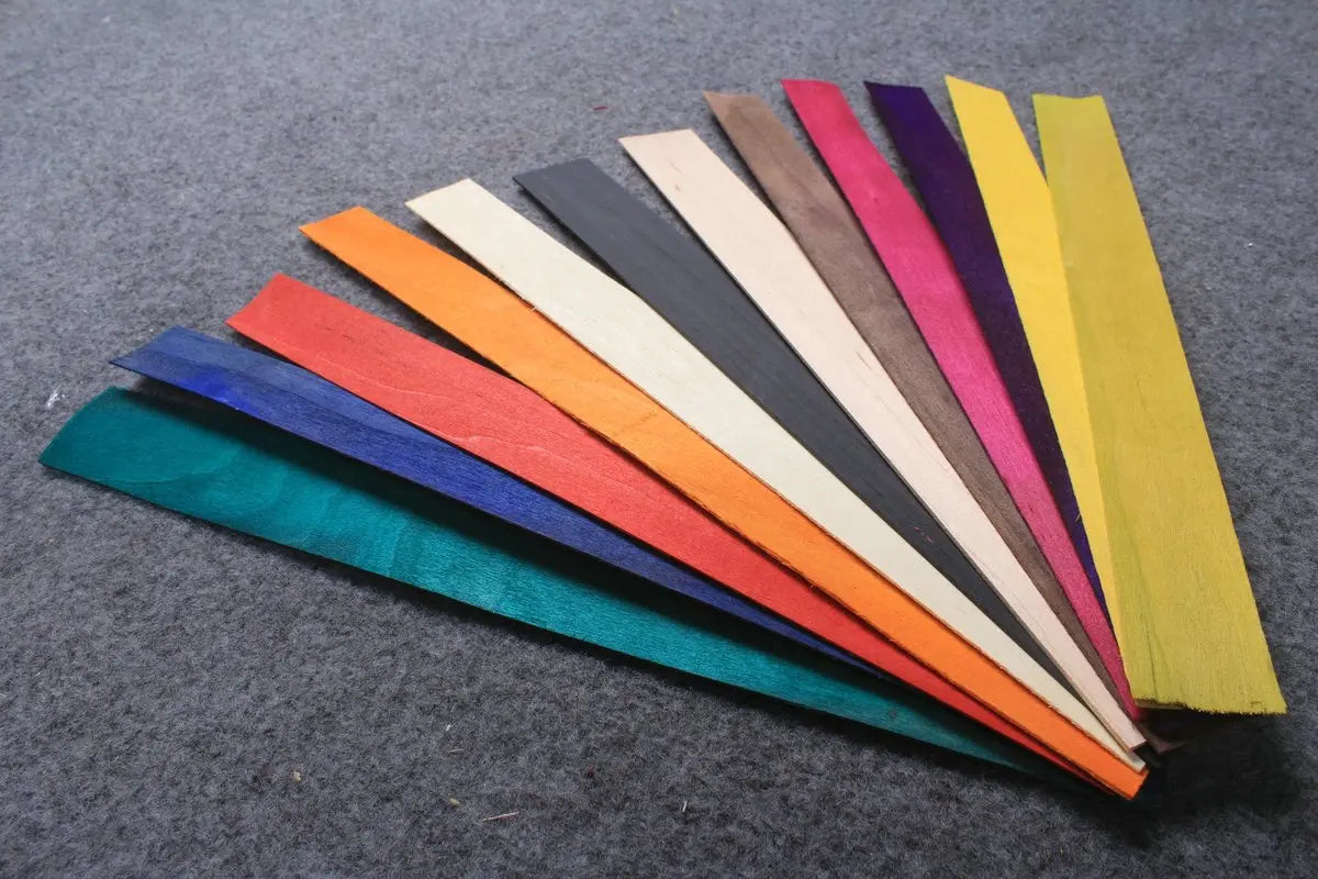 various colored veneers for cue making -0.6 mm thickness