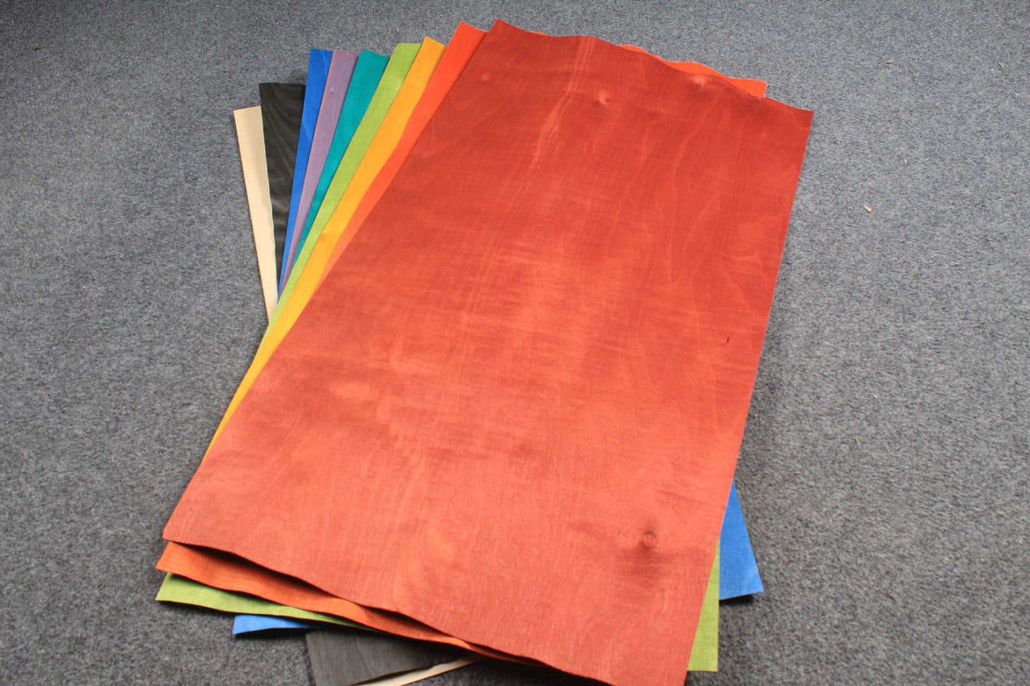 various colored veneers for cue making