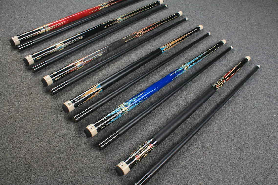 two piece maple shaft billiards cue pool cue stick WOODS CUES