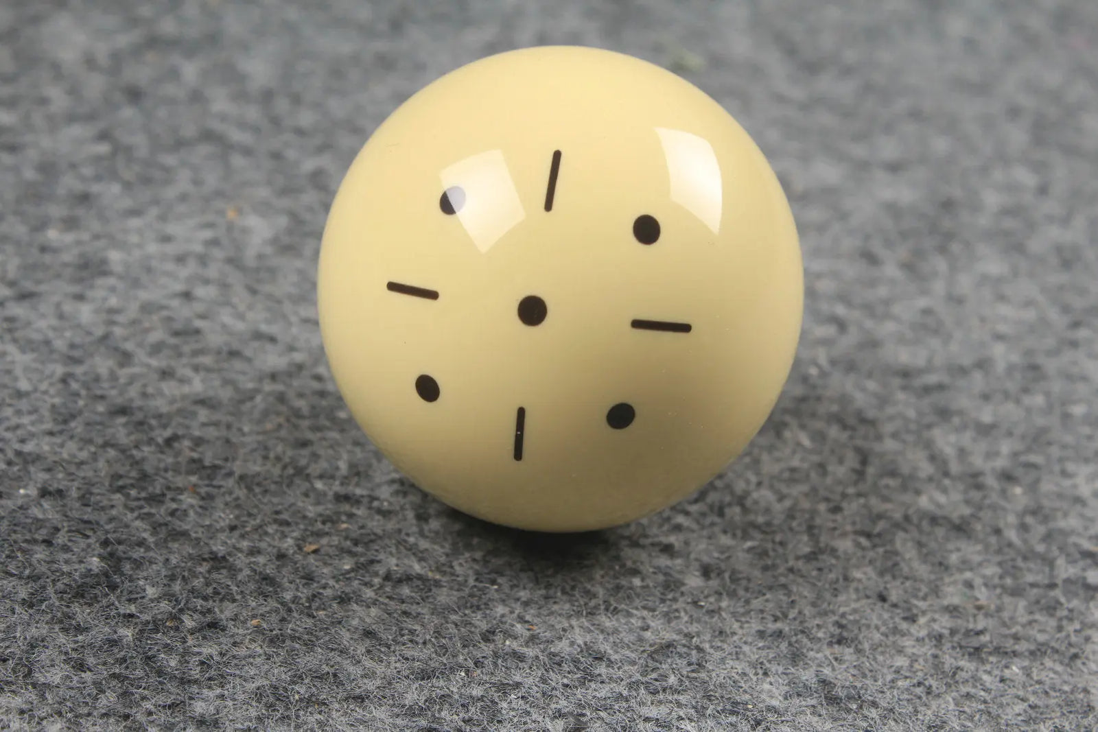 Training Pool Cue Ball  2-1/4" Regulation Size BLACK Dots Billiard Practice WOODS CUES