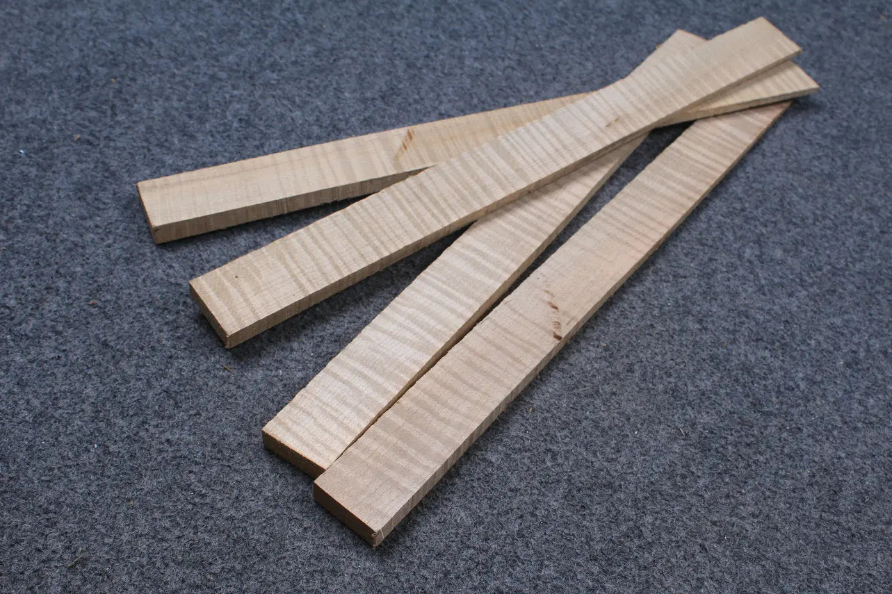 curly maple exotic wood splices snooker cue butt splices