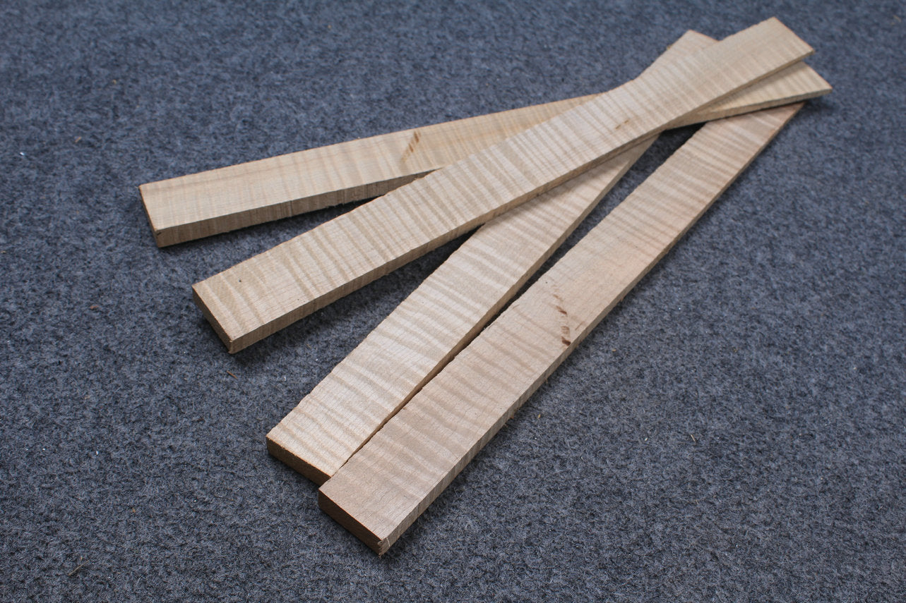 curly maple exotic wood splices snooker cue butt splices
