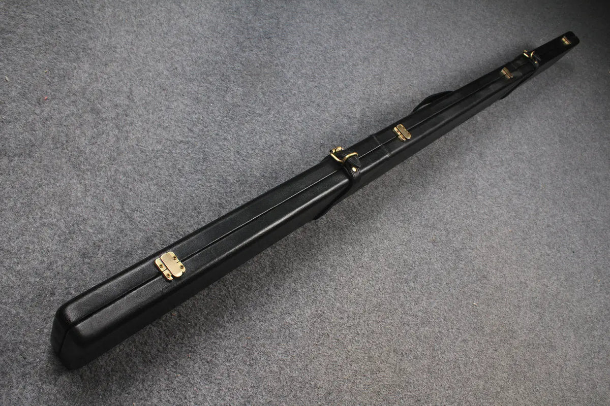 1 piece genuine leather snooker cue case with 3 slots
