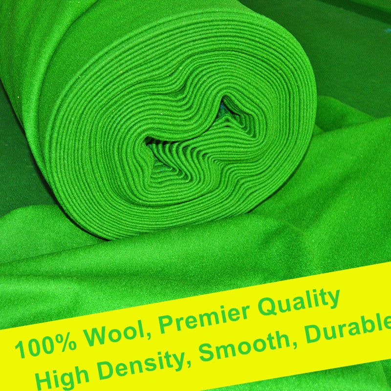 Tournament Quality High Density Smooth Durable Woolen Snooker Table Cloth -195 CM WIDE