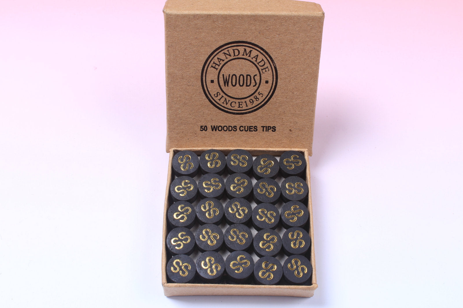 black 11 mm woods cues tips pig skin layered tips