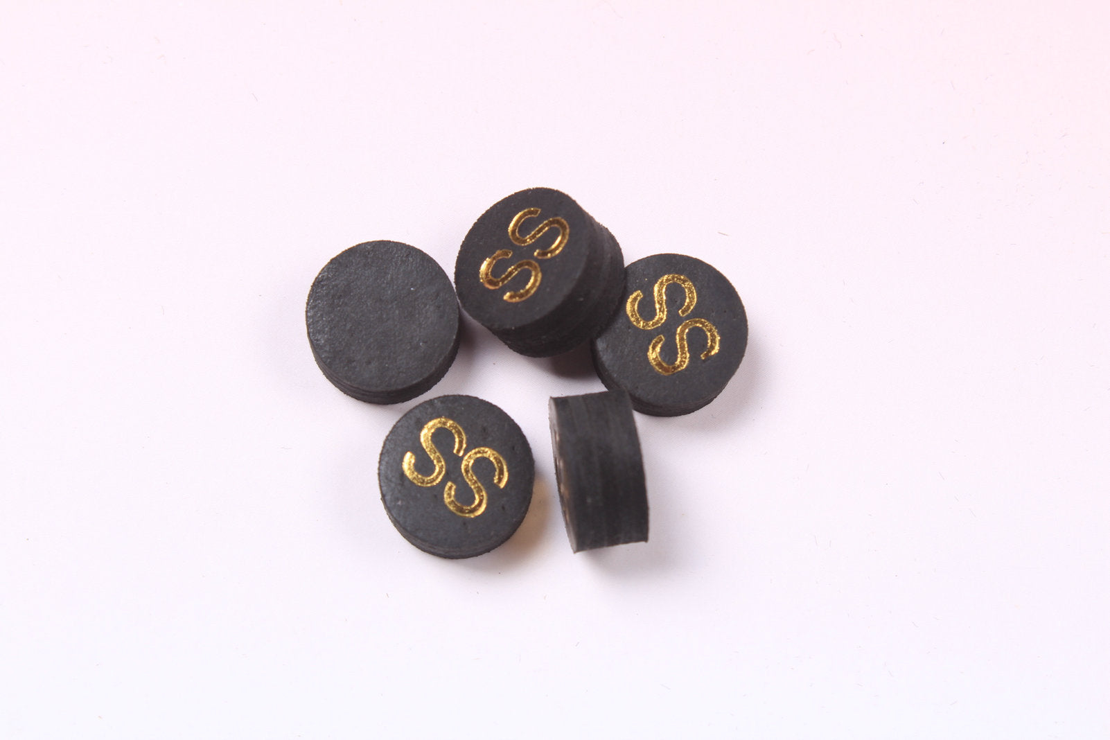 black 11 mm woods cues tips pig skin layered tips