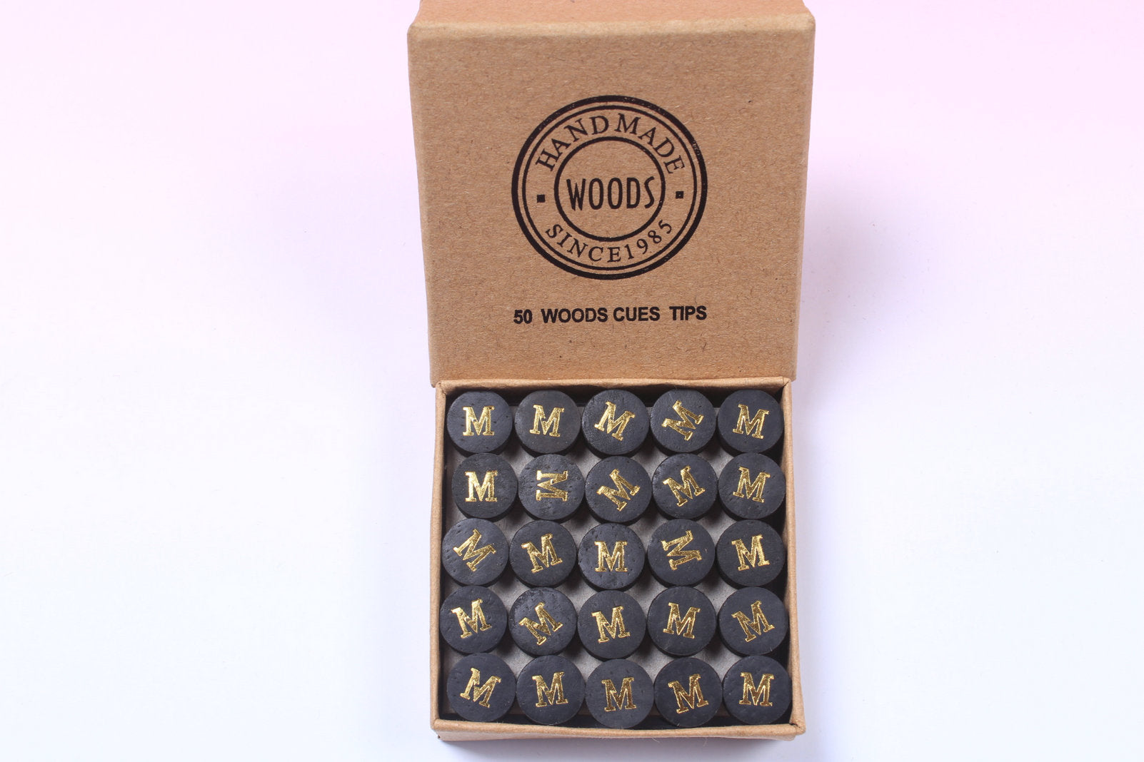 black 11 mm woods cues tips pig skin layered tips
