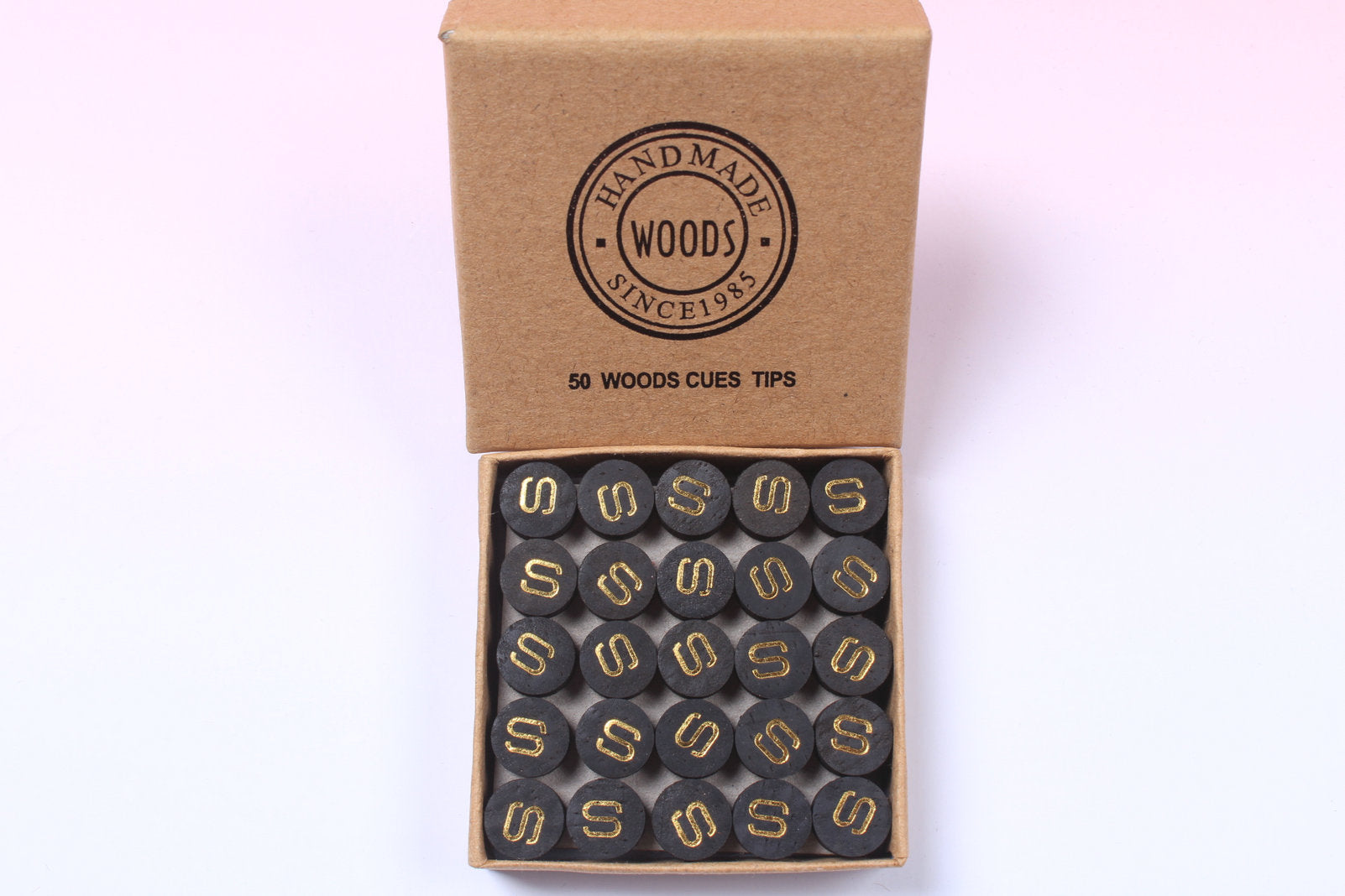black 11 mm woods cues tips pig skin layered tips