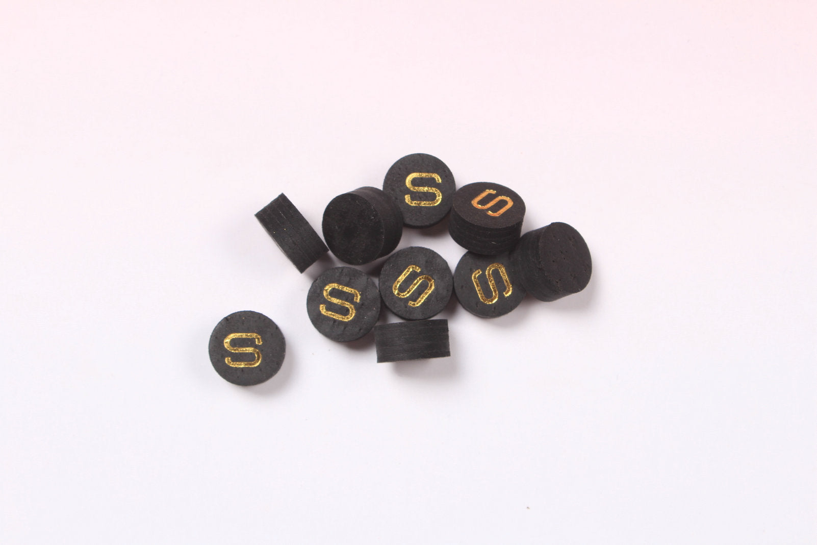 black 11 mm woods cues tips pig skin layered tips