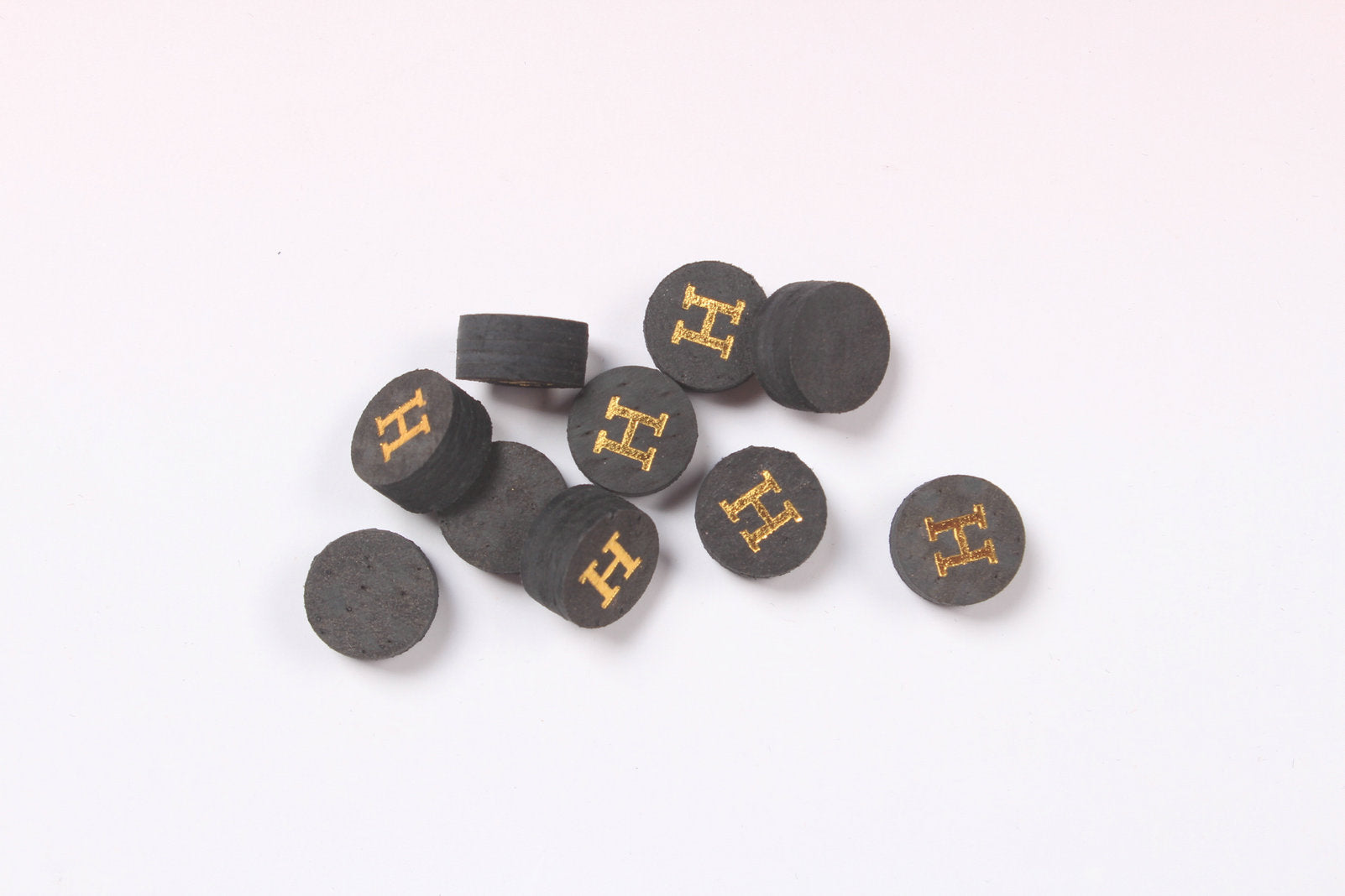 black 11 mm woods cues tips pig skin layered tips