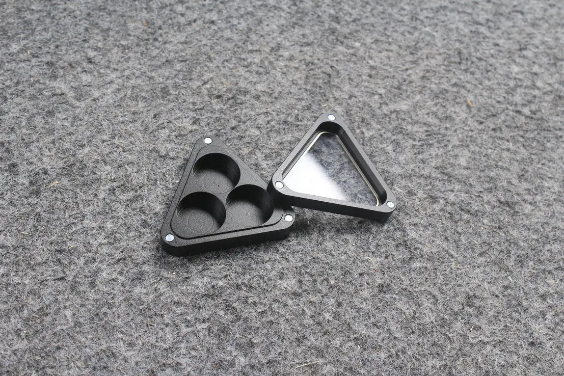 aluminium alloy magnetic triangle cue tip storag box